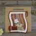 Wooden Invitation Card With Silk Flower Wedding Invitation Card With Hand Bag